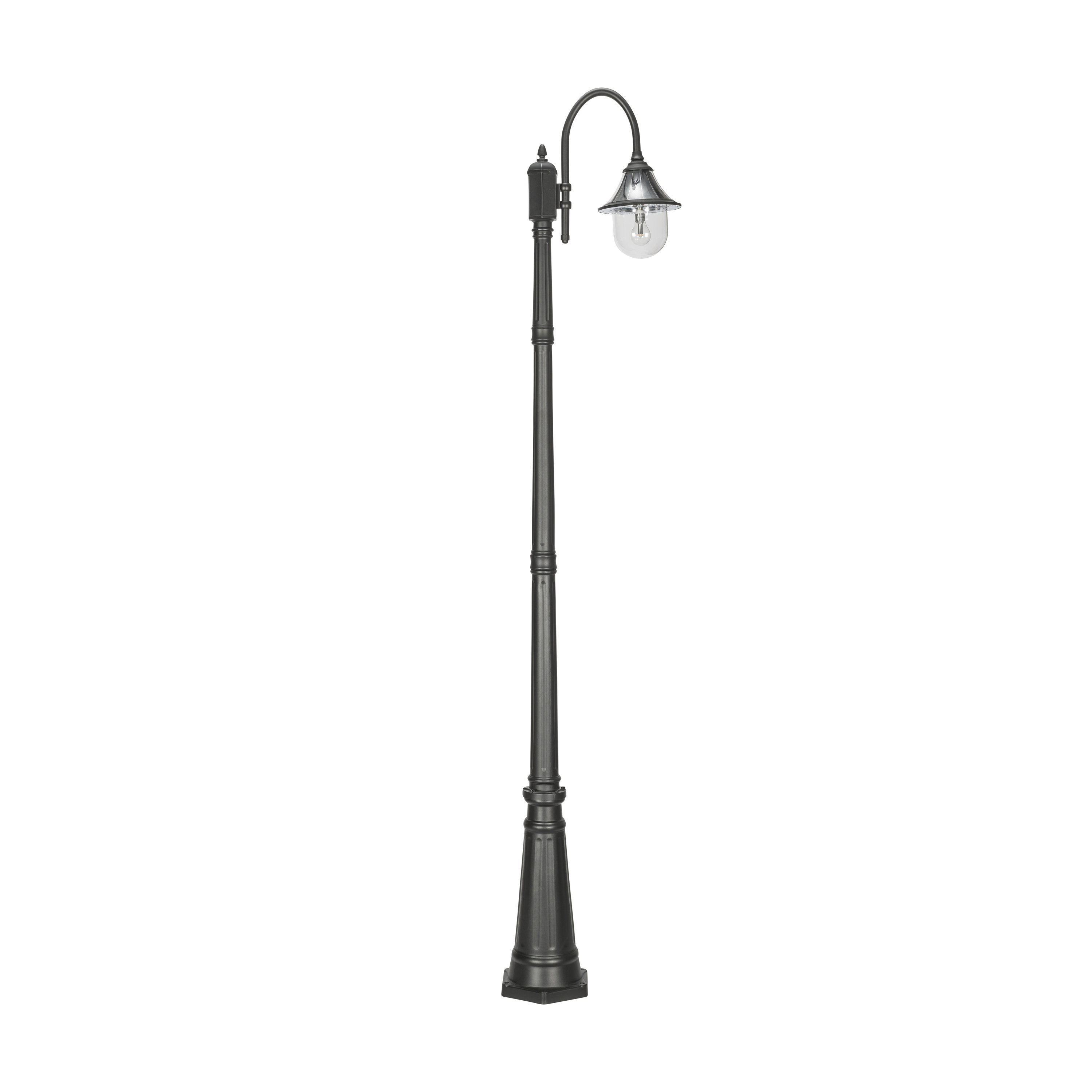 Gama Sonic Orion Black 1-Light 94.63'' H Solar Powered Lamp Post